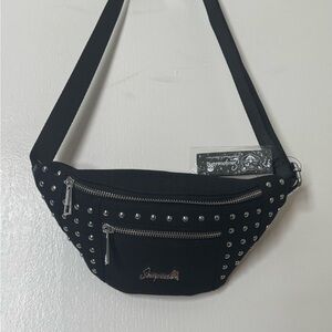 Sourpuss Black Studded Waist Bag